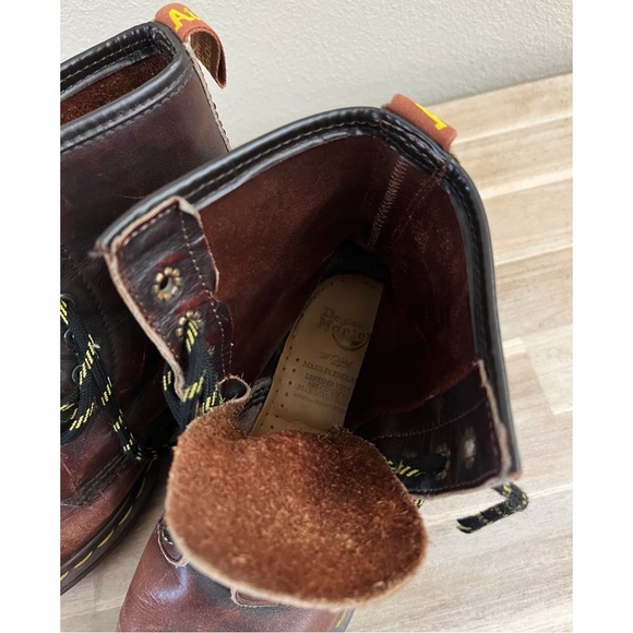 Vintage RARE Dr. Martins 1460 Dark Brown Lace up Leather Boots - Picture 2 of 9